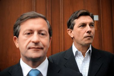 Borut Pahor in Karl Erjavec po prvi krizi v času koalicijskih pogajanj