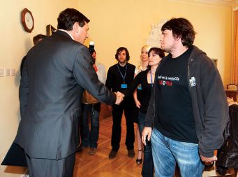 Srečanje premiera Boruta Pahorja s študentskimi funkcionarji