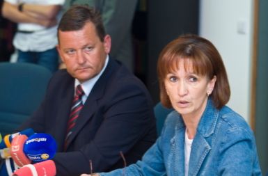 Barbara Brezigar in Aleksander Jevšek, vodja kriminalistične policije
