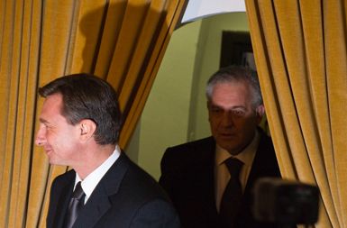 Premiera Pahor in Sanader v Mokricah