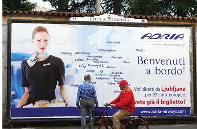 Plakat v italijanskem jeziku