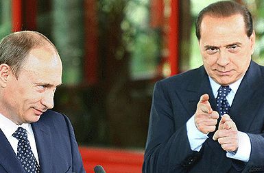 Vladimir Putin in Silvio Berlusconi