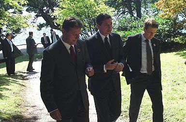 Gordan Jandroković, Borut Pahor in Samuel Žbogar na Bledu, 30. avgusta 2009
