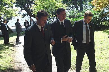 Gordan Jandroković, Borut Pahor in Samuel Žbogar na Bledu, 30. avgusta 2009