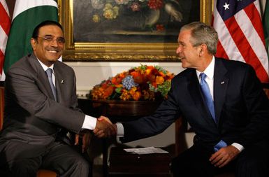 Asif Ali Zardariin George Bush