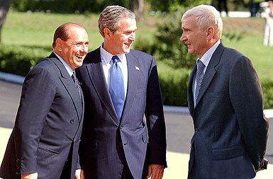 Silvio Berlusconi in George Bush, 27. maj 2002