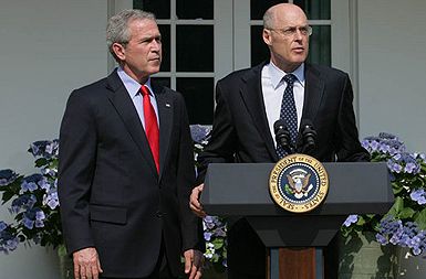 George Bush in Henry Paulson