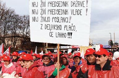 Delavske demonstracije v Ljubljani, 17. november 2007