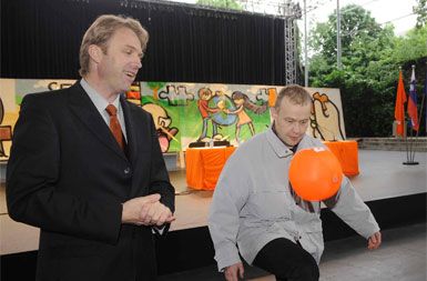 Predsednik Zaresa Gregor Golobič in Matej Lahovnik