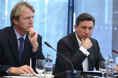 Minister Gregor Golobič in predsednik vlade Borut Pahor