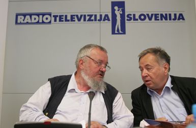 Predsednik in podpredsednik programskega sveta RTVSLO: Stane Granda in Jože Hribernik