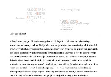 Izjava predsednika DNS iz februarja leta 2008 - 1. del izjave