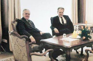 Tuđman in Milošević v Karađorđevu