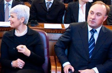 Premierka Jadranka Kosor in takrat še minister Damir Polančec