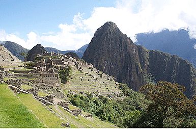Machu Picchu v normalnih vremenskih razmerah