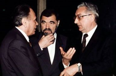 Hrvaško vodstvo leta 1991: Josip Manolić, Stipe Mesić in Franjo Tuđman