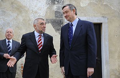 Hrvaški in slovenski predsednik na Otočcu