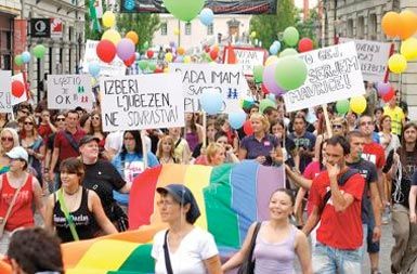 Parada ponosa na ljubljanskih ulicah