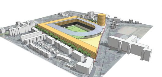 Urbanistične smernice za prenovo Plečnikovega stadiona, ki jih je pripravil podžupan Janez Koželj, med drugim dovoljujejo gradnjo 40 metrov visoke stolpnice na južnem delu stadiona. 