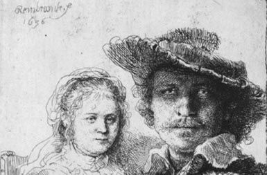 Rembrandt - avtoportret z ženo