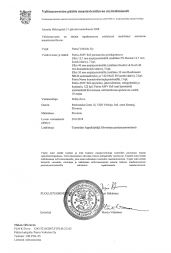Kopija izvoznega dovoljenja finske vlade, ki dokazuje, da bodo poleg trinajstih zgrajenih  vozil uvoženi tudi ključni sestavni deli vozila. 