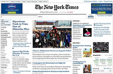 New York Times bi za preživetje potreboval 1,3 milijarde ogledov spletnih strani na mesec!