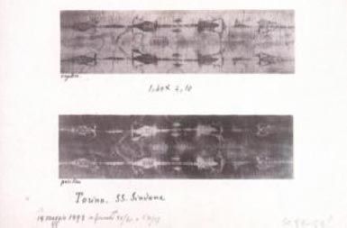 Prva fotografija torinskega prta, 1898.
