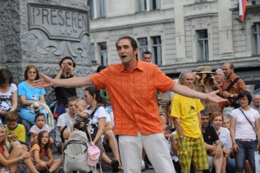 Predsednik društva KUD France Prešeren Vito Rožej