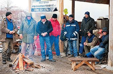 Gladovna stavka migrantskih delavcev v Kočevju