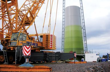 Opustelo gradbišče vetrne elektrarne