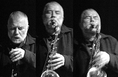 Peter Brötzmann na nastopu v Empty Bottle, Chicago