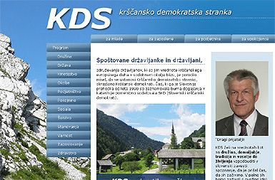 Izsek spletne strani KDS