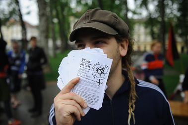 Kongresni trg v Ljubljani: Protesti proti vrhu EU - ZDA