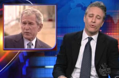 Jon Stewart je obdelal Bushev obisk v Evropi