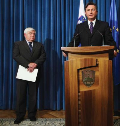 Milan Kučan in Borut Pahorob naznanitvi nove misije: Pogum je v srcu …