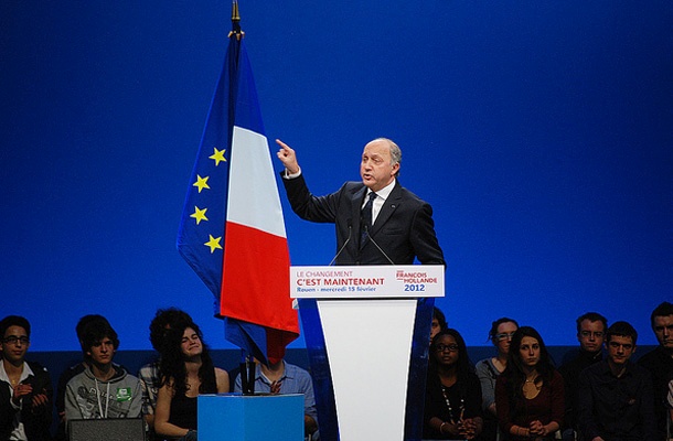 Francoski zunanji minister Laurent Fabius, vpliven član socialistov.