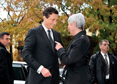 Črno: Borut Pahor in Jadranka Kosor v Zagrebu, 26. oktobra letos