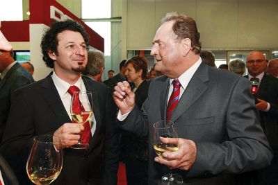 Ivan in prometni minister Patrick Vlačič na sejmu gradbeništva in gradbenih materialov v Gornji Radgoni