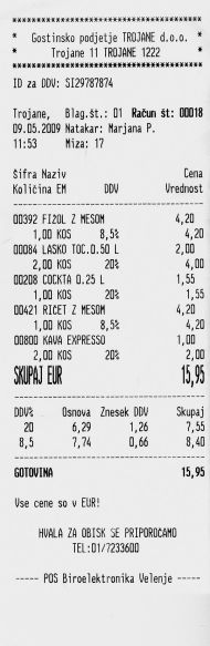 9.maj 2010, miza št.17