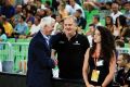 SNIDENJE SEKRETARJA FIBE EUROPE NARA ZANOLINA IN SELEKTORJA SLOVENIJE BOŽIDARJA MALJKOVIĆA, POKAL ADECCO EX-YU 2011, STOŽICE, LJ 