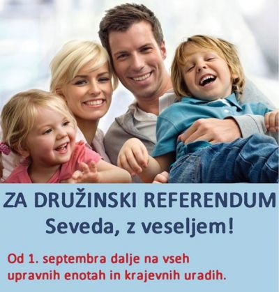 Nasmejana družina za referendum