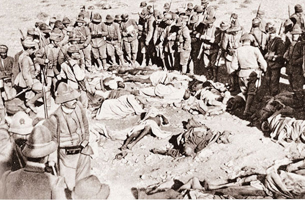 Italijanska vojska in žrtve med domačini v Libiji leta 1911