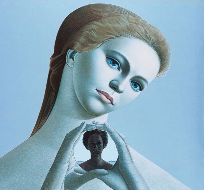Trojno ogledalo, 23. VII. 1992, akril na platnu, 145 x 160 cm, Moderna galerija