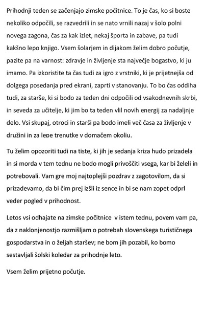 Izvirni dopis ministra Turka