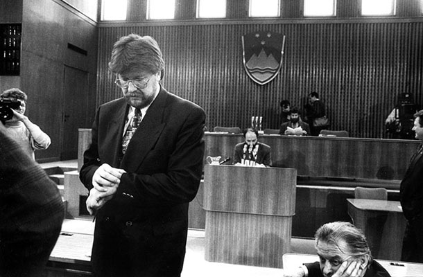 Igor Bavčar kot notranji minister v času izbrisa, pomlad 1992