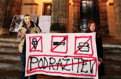 (Neuspešen) protest proti podražitvi avtobusnih vozovnic, november 2011 