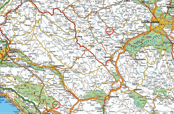 Največji nasprotniki in podporniki družinskega zakonika so oddaljeni nekaj deset kilometrov. V Šentjoštu je bilo za 3,9 odstotkov volivcev, v Štorjah 77,3. (vir zemljevida Geopedija.si)