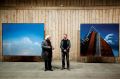 Avtor Aleksij Kobal in kustos Andrej Medved, odprtje slikarske razstave NOCTURNO, galerija Monfort (Obalne galerije Piran), Portorož