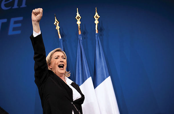 Marine Le Pen: 17,9 odstotka 