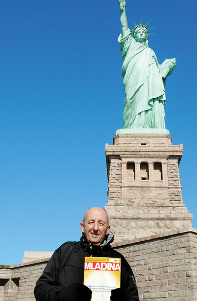 Igor in Kip svobode, New York, ZDA Foto Lilijana